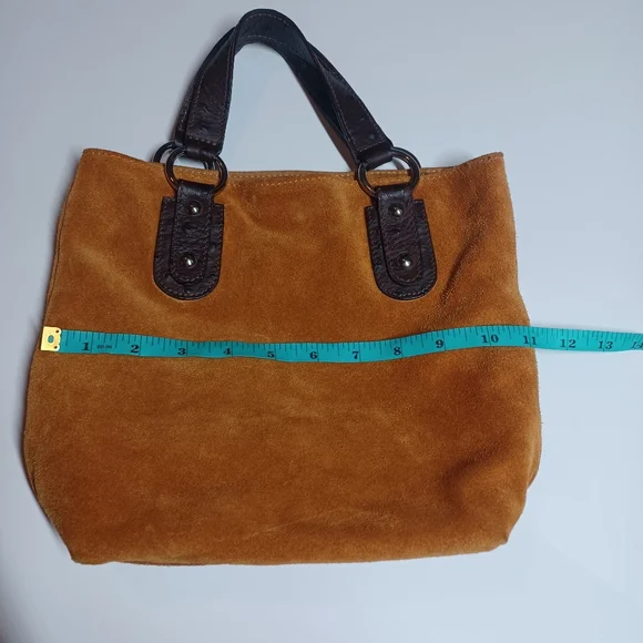 Maurizio Taiuti Suede Purse NWOT Approx 11X9.5X3 Genuine Leather Made in Italy - Picture 6 of 15